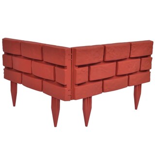 Foto 7 | Foto 7 | Separador De Césped Vidaxl Con Diseño De Ladrillo 11 Unidades 5 M Rojo - Venta Internacional.