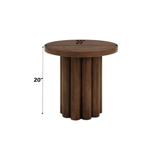 Foto 4 | Foto 4 | Mesa Redonda Acme Santa Mdf Chapada En Madera Marrón - Venta Internacional.