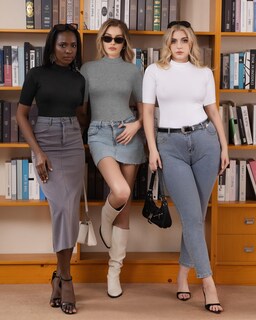 Foto 4 | Foto 4 | Camiseta Mangopop Para Mujer Con Cuello De Tortuga Corte Ajustado Blanca - Venta Internacional.