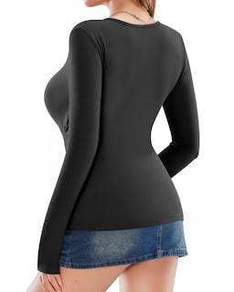Foto 2 | Foto 2 | Blusa Tipo Túnica Mangopop Para Mujer Con Cuello En V Fruncido - Venta Internacional.