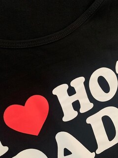 Foto 5 | Foto 5 | Camiseta Corta Con Estampado Woxlica I Heart Hot Dads Negra Para Mujer - Venta Internacional.