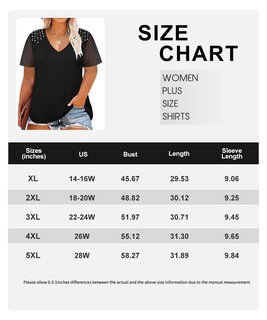 Foto 6 | Foto 6 | Blusa Tiyomi Talla Grande De Gasa Con Cuello En V Y Perlas Para Mujer - Venta Internacional.