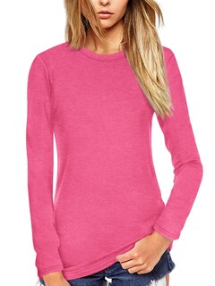 Foto 1 | Foto 1 | Camiseta Beluring Para Mujer Manga Larga Cuello Redondo Rosa - Venta Internacional.