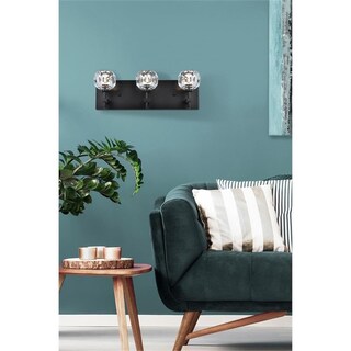 Foto 2 | Foto 2 | Lámpara De Pared Graham Elegant Lighting 3 Luces Color Negro - Venta Internacional.