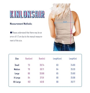 Foto 3 | Foto 3 | Camiseta Sin Mangas Kinlonsair Para Mujer Cuello En V Gris Oscuro - Venta Internacional.