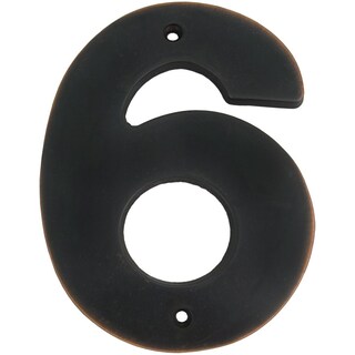 Foto 1 | Foto 1 | Número De Casa Stone Harbor Hardware #6 Bronce Vintage 13 Cm - Venta Internacional.