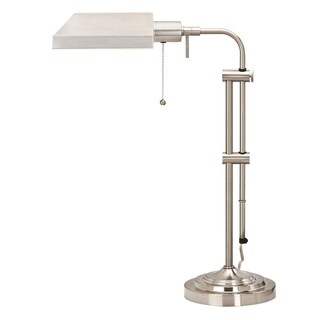 Foto 1 | Foto 1 | Lámpara De Escritorio Benzara Ajustable De Metal Rectangular Plateada 41x18x56cm - Venta Internacional.