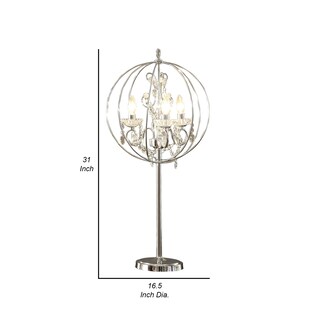 Foto 5 | Foto 5 | Lámpara Benzara Bm308928 79 Cm Crystal Metal Cromo - Venta Internacional.