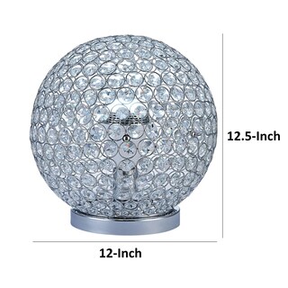 Foto 5 | Foto 5 | Lámpara De Mesa Benzara Bm309672 33 Cm Crystal Globe Led - Venta Internacional.
