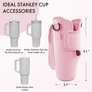Foto 3 | Foto 3 | Bolsa Portabotellas Jebealuo Para Stanley Cup 1 2/0 9 L Color Rosa - Venta Internacional.