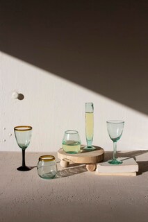 Foto 2 | Foto 2 | Copa De Vino De Cristal Kalalou Stemless Clear Green 240ml - Venta Internacional.