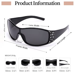 Foto 4 | Foto 4 | Gafas De Sol Sodqw Trendy Polarizadas Envolventes Uv400 Para Mujer - Venta Internacional.