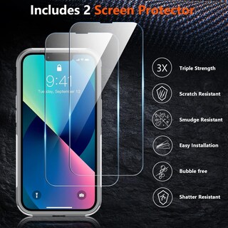 Foto 4 | Foto 4 | Funda Spidercase Para Iphone 13 De 6.1 Pulgadas Con 2 Cristales Color Blanco - Venta Internacional.