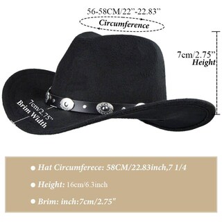 Foto 3 | Foto 3 | Sombrero Vaquero Eohak Moldeable Western Fedora De Lana Para Hombre Y Mujer - Venta Internacional.