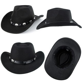 Foto 6 | Foto 6 | Sombrero Vaquero Eohak Moldeable Western Fedora De Lana Para Hombre Y Mujer - Venta Internacional.