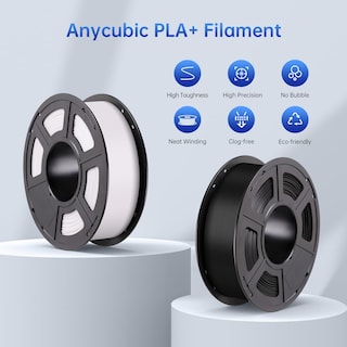 Foto 2 | Foto 2 | Filamento Para Impresora 3d Anycubic Pla+ De 1 75 Mm Bobina De 1 Kg Blanco+negro - Venta Internacional.