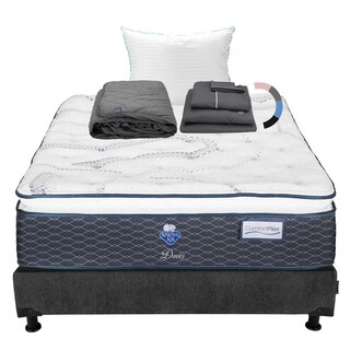 Foto 1 | Foto 1 | Colchón Spring Air Dover Queen Size + Box Dicasa + Almohada Royal + Protector Lux + Sábanas Royal