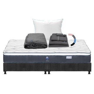 Foto 1 | Foto 1 | Colchón Spring Air Dover King Size + Box Dicasa + Almohada Royal + Protector Lux + Sábanas Royal