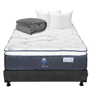 Foto 1 | Foto 1 | Colchón Spring Air Dover Matrimonial + Box Dicasa + Almohada Royal Twin + Edredón Homy