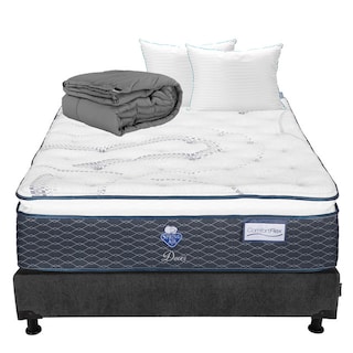 Foto 1 | Foto 1 | Colchón Spring Air Dover Queen Size + Box Dicasa + Almohada Royal Twin + Edredón Homy