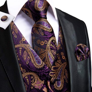 Foto 3 | Foto 3 | Conjunto De Chaleco Y Chaleco Dubulle Para Hombre Traje De Cachemir Con Estampado Floral Naranja - Venta Internacional.