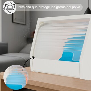 Foto 4 | Foto 4 | Set 2 Piezas Caja Deslizante Con Persiana Enrollable Para Gorras Organizador Con Bandeja Extraíble
