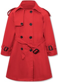 Foto 5 | Foto 5 | Gabardina Betusline De Doble Botonadura Roja Para Mujer - Venta Internacional.