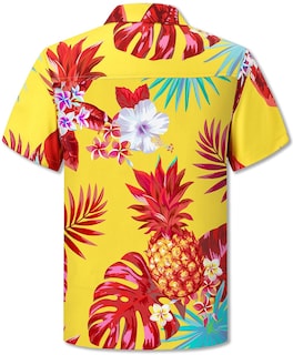 Foto 3 | Foto 3 | Camisa Hawaiana Cromoncent Para Hombre De Manga Corta Con Forma De Piña - Venta Internacional.
