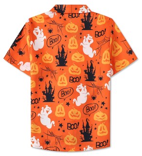 Foto 2 | Foto 2 | Camisa Sangtree Con Estampado Floral Hawaiano De Manga Corta Naranja - Venta Internacional.