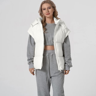 Foto 5 | Foto 5 | Chaleco Acolchado Shiyifa Para Mujer Extragrande Sin Mangas Color Blanco - Venta Internacional.