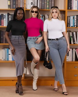 Foto 4 | Foto 4 | Camiseta Mangopop Para Mujer Con Cuello De Tortuga Corte Ajustado Rosa Intenso - Venta Internacional.