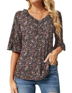 Foto 1 | Foto 1 | Camiseta Tops Ivicoer Para Mujer Elegante E Informal Con Volantes Cuello En V - Venta Internacional.