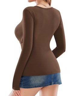 Foto 2 | Foto 2 | Blusa Tipo Túnica Mangopop Para Mujer Con Cuello En V Profundo Y Fruncido - Venta Internacional.