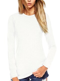 Foto 1 | Foto 1 | Camiseta Beluring Para Mujer Lisa Básica Manga Larga Cuello Redondo - Venta Internacional.