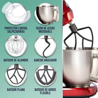 Foto 8 | Foto 8 | Batidora Planetaria Oster Roja Con 10 Velocidades Y Tazón De 5.2 Litros