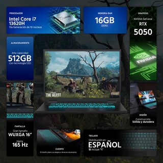 Foto 2 | Foto 2 | Laptop Gamer Gigabyte Gaming A16 Nvidia Geforce Rtx 5050 Intel Core I7 13620h 16gb Ram 512gb Ssd 16'' Teclado En Español