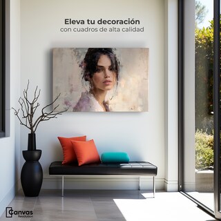Foto 3 | Foto 3 | Cuadro Decorativo Caras Abstractas Canvas Silencio Expresivo 90x60