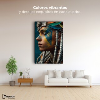 Foto 2 | Foto 2 | Cuadro Decorativo Mujer Africana Canvas Aura Errante 60x90