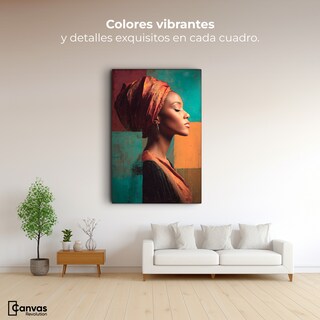 Foto 2 | Foto 2 | Cuadro Decorativo Mujer Africana Canvas Voz 60x90