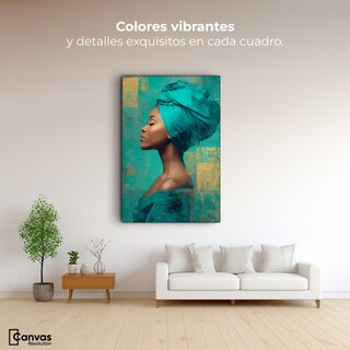 Foto 2 | Foto 2 | Cuadro Decorativo Mujer Africana Canvas Oasis De Ébano 60x90