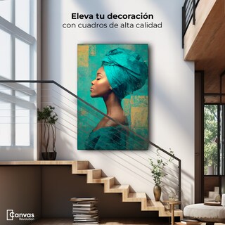 Foto 3 | Foto 3 | Cuadro Decorativo Mujer Africana Canvas Oasis De Ébano 60x90