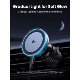 Foto 6 | Foto 6 | Cargador Inalámbrico De Coche Ugreen Qi2 15w Compatible Con Magsafe Negro Con Pantalla De Luz