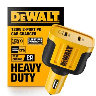 Foto 1 | Foto 1 | Dewalt Usb C Cargador De Coche 120w 2-puerto Pd 3.0 Tipo C Adaptador Pps Carga Rápida Con Power De