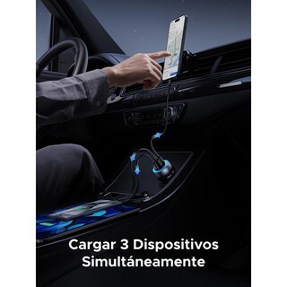 Foto 7 | Foto 7 | Cargador Auto Usb C Ugreen Plata Con 30w De Carga Rápida Y 3 Puertos