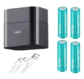 Foto 1 | Foto 1 | ''cargador Y 4 Pilas Recargable Batería Aa Litio 3400mwh 1.5v Negro ''