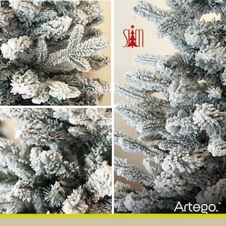 Foto 2 | Foto 2 | Árbol De Navidad Nevado Pine Slim Tipo Lápiz Modelo Noble Ramas Premium Material Polietileno (pe) Pino Navideño 190 Cm De Alto