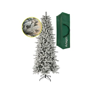 Foto 6 | Foto 6 | Árbol De Navidad Nevado Pine Slim Tipo Lápiz Modelo Noble Ramas Premium Material Polietileno (pe) Pino Navideño 190 Cm De Alto
