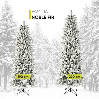 Foto 8 | Foto 8 | Árbol De Navidad Nevado Pine Slim Tipo Lápiz Modelo Noble Ramas Premium Material Polietileno (pe) Pino Navideño 190 Cm De Alto