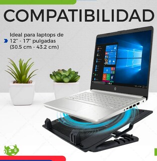 Foto 2 | Foto 2 | Xtellar Enfriador Gamer Notepad Pro 17' Con Luz Led Azul Antideslizante Alto Rendimiento Y Diseño Ergonómico