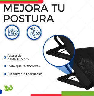 Foto 4 | Foto 4 | Xtellar Enfriador Gamer Notepad Pro 17' Con Luz Led Azul Antideslizante Alto Rendimiento Y Diseño Ergonómico